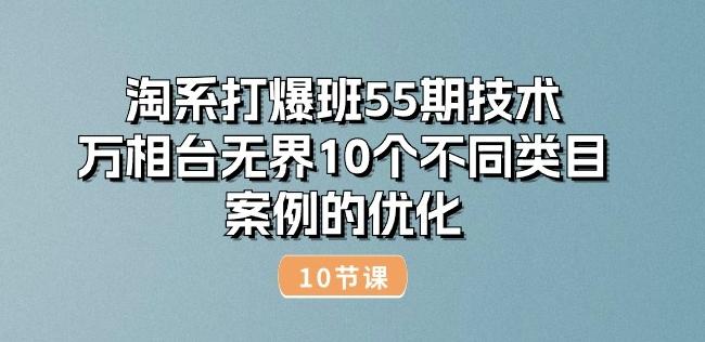 淘系打爆班55期技术：万相台无界10个不同类目案例的优化(10节)K叔网赚资源-网赚项目-副业赚钱-互联网创业-资源整合K叔网赚资源