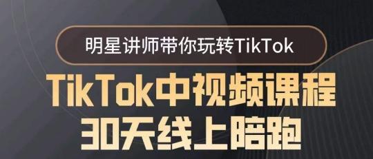 TikTok中视频课程30天线上陪跑，明星讲师带你玩转TikTokK叔网赚资源-网赚项目-副业赚钱-互联网创业-资源整合K叔网赚资源
