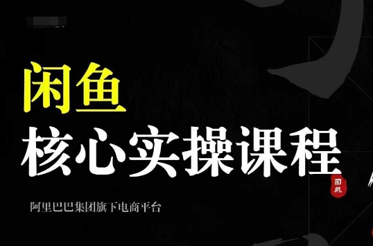 2024闲鱼核心实操课程，从养号、选品、发布、销售，教你做一个出单的闲鱼号K叔网赚资源-网赚项目-副业赚钱-互联网创业-资源整合K叔网赚资源