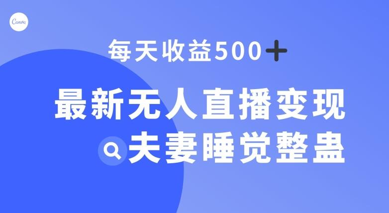 最新无人直播变现，夫妻睡觉整蛊，每天躺赚500+【揭秘】K叔网赚资源-网赚项目-副业赚钱-互联网创业-资源整合K叔网赚资源