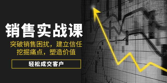 销售实战课，突破销售困扰，建立信任，挖掘痛点，塑造价值，轻松成交客户K叔网赚资源-网赚项目-副业赚钱-互联网创业-资源整合K叔网赚资源