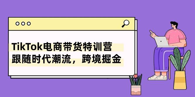 TikTok电商带货特训营，跟随时代潮流，跨境掘金(8节课K叔网赚资源-网赚项目-副业赚钱-互联网创业-资源整合K叔网赚资源
