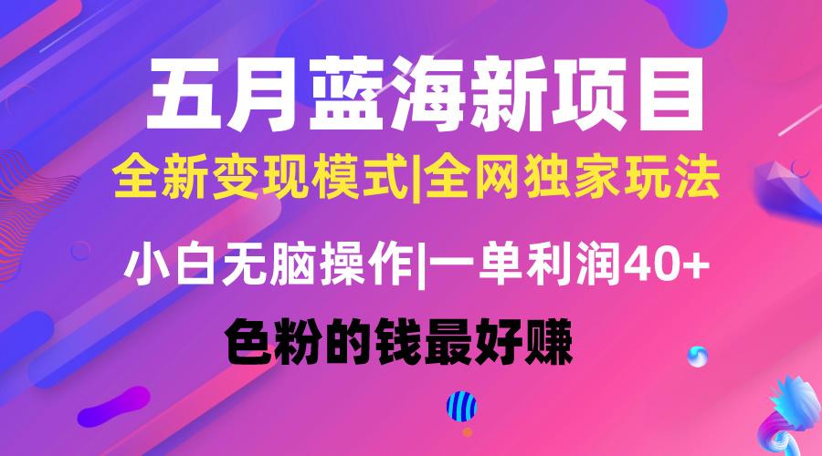 五月蓝海项目全新玩法，小白无脑操作，一天几分钟，矩阵操作，月入4万+K叔网赚资源-网赚项目-副业赚钱-互联网创业-资源整合K叔网赚资源