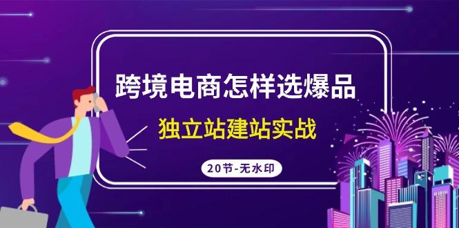 (9369期)跨境电商怎样选爆品，独立站建站实战(20节高清无水印课)K叔网赚资源-网赚项目-副业赚钱-互联网创业-资源整合K叔网赚资源