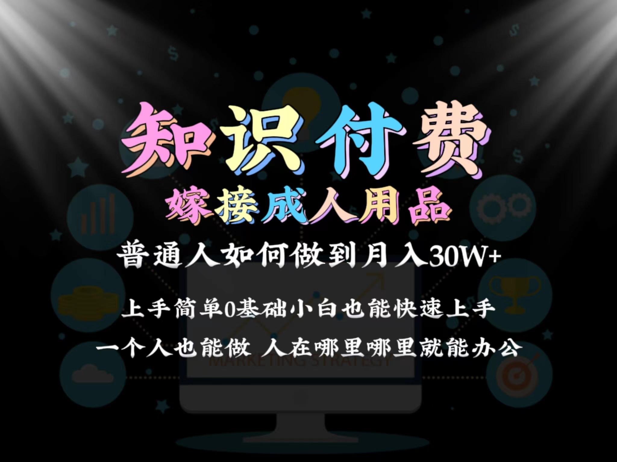 2024普通人做知识付费结合成人用品如何实现单月变现30w 保姆教学1.0K叔网赚资源-网赚项目-副业赚钱-互联网创业-资源整合K叔网赚资源