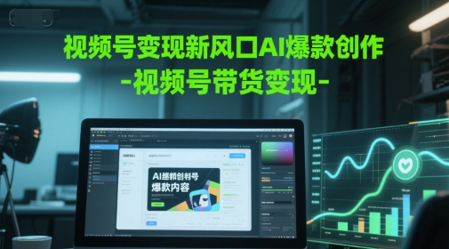 视频号变现新风口AI爆款创作-视频号带货变现K叔网赚资源-网赚项目-副业赚钱-互联网创业-资源整合K叔网赚资源