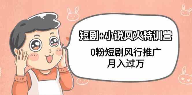 小说+短剧风火特训营，0粉短剧小说风行推广，实现月入过万K叔网赚资源-网赚项目-副业赚钱-互联网创业-资源整合K叔网赚资源