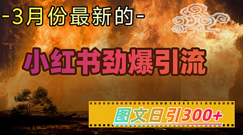 小红书超劲爆引流手段，图文日引300+轻松变现1WK叔网赚资源-网赚项目-副业赚钱-互联网创业-资源整合K叔网赚资源