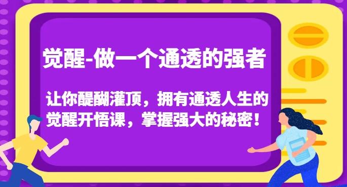 觉醒-做一个通透的强者，让你醍醐灌顶，拥有通透人生的觉醒开悟课，掌握强大的秘密！K叔网赚资源-网赚项目-副业赚钱-互联网创业-资源整合K叔网赚资源