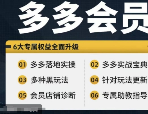 拼多多会员，拼多多实战宝典+实战落地实操，从新手到高阶内容全面覆盖K叔网赚资源-网赚项目-副业赚钱-互联网创业-资源整合K叔网赚资源