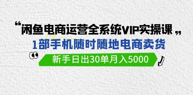 (9547期)闲鱼电商运营全系统VIP实战课，1部手机随时随地卖货，新手日出30单月入5000K叔网赚资源-网赚项目-副业赚钱-互联网创业-资源整合K叔网赚资源