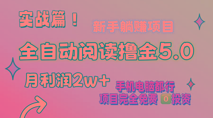 小说全自动阅读撸金5.0 操作简单 可批量操作 零门槛！小白无脑上手月入2w+K叔网赚资源-网赚项目-副业赚钱-互联网创业-资源整合K叔网赚资源