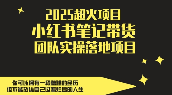 2025超火项目，副业最佳选择，小红书笔记带货团队实操落地项目，，轻松日入5张K叔网赚资源-网赚项目-副业赚钱-互联网创业-资源整合K叔网赚资源
