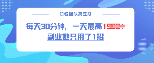 副业她只用了1招，每天30分钟，无脑二创，一天最高1.5kK叔网赚资源-网赚项目-副业赚钱-互联网创业-资源整合K叔网赚资源