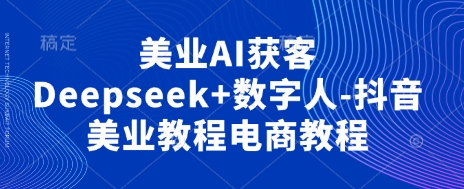 美业AI获客Deepseek+数字人-抖音美业教程电商教程K叔网赚资源-网赚项目-副业赚钱-互联网创业-资源整合K叔网赚资源