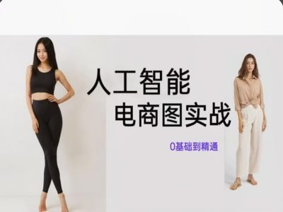 人工智能SD电商图实战，ai绘图0基础到精通K叔网赚资源-网赚项目-副业赚钱-互联网创业-资源整合K叔网赚资源