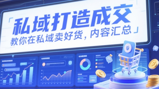 私域打造成交，教你在私域卖好货，内容汇总K叔网赚资源-网赚项目-副业赚钱-互联网创业-资源整合K叔网赚资源