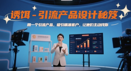 诱饵-引流产品设计秘笈，用一个引流产品，吸引精准客户，让他们主动找你K叔网赚资源-网赚项目-副业赚钱-互联网创业-资源整合K叔网赚资源