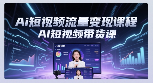 Ai短视频流量变现课程，Ai短视频带货课K叔网赚资源-网赚项目-副业赚钱-互联网创业-资源整合K叔网赚资源
