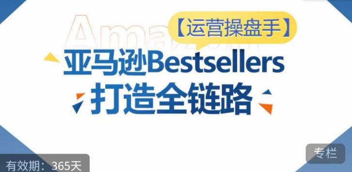 运营操盘手！亚马逊Bestsellers打造全链路，选品、Listing、广告投放全链路进阶优化K叔网赚资源-网赚项目-副业赚钱-互联网创业-资源整合K叔网赚资源