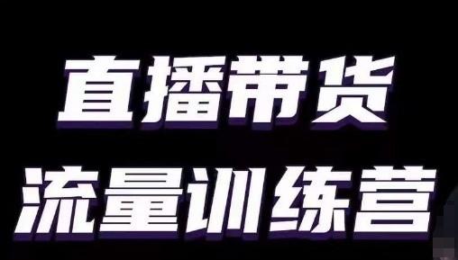 直播带货流量训练营，小白主播必学直播课K叔网赚资源-网赚项目-副业赚钱-互联网创业-资源整合K叔网赚资源