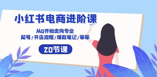 小红书电商进阶课：从0开始走向专业 起号/开店流程/爆款笔记/等等(20节K叔网赚资源-网赚项目-副业赚钱-互联网创业-资源整合K叔网赚资源