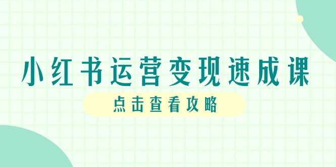 小红书运营变现速成课，账号搭建到暴力起号，个人IP全流程指南K叔网赚资源-网赚项目-副业赚钱-互联网创业-资源整合K叔网赚资源
