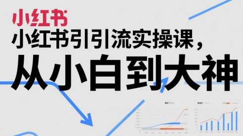 小红书引流实操课，从小白到大神K叔网赚资源-网赚项目-副业赚钱-互联网创业-资源整合K叔网赚资源