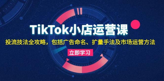 TikTok小店运营课：投流技法全攻略，包括广告命名 扩量手法及市场运营方法K叔网赚资源-网赚项目-副业赚钱-互联网创业-资源整合K叔网赚资源