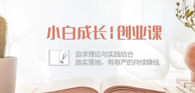 小白成长创业课：追求理论与实践结合，踏实落地，有尊严的持续赚钱-42节K叔网赚资源-网赚项目-副业赚钱-互联网创业-资源整合K叔网赚资源