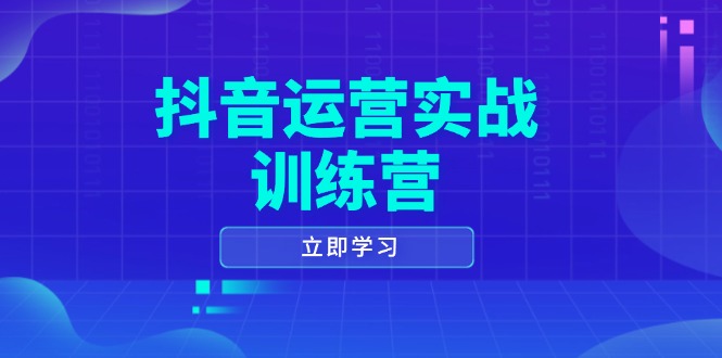 抖音运营实战训练营，0-1打造短视频爆款，涵盖拍摄剪辑、运营推广等全过程K叔网赚资源-网赚项目-副业赚钱-互联网创业-资源整合K叔网赚资源