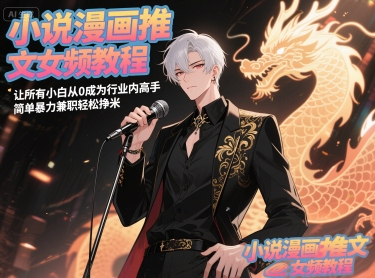 小说漫画推文女频教程，让所有小白从0成为行业内高手，简单暴力兼职轻松挣米K叔网赚资源-网赚项目-副业赚钱-互联网创业-资源整合K叔网赚资源