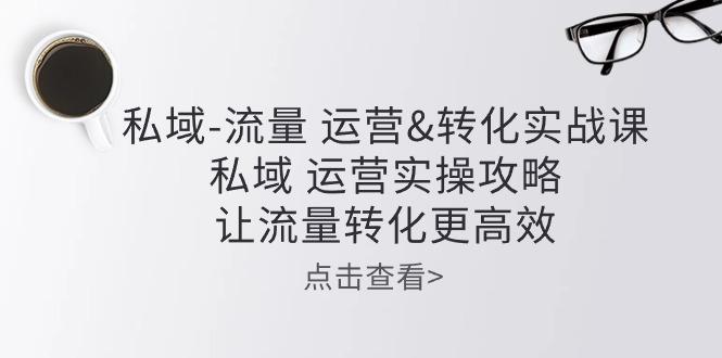 私域-流量 运营&转化实操课：私域 运营实操攻略 让流量转化更高效K叔网赚资源-网赚项目-副业赚钱-互联网创业-资源整合K叔网赚资源