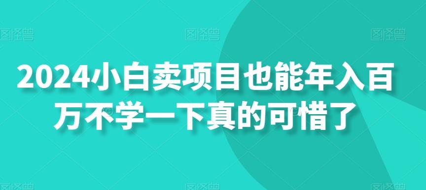 2024小白卖项目也能年入百万不学一下真的可惜了K叔网赚资源-网赚项目-副业赚钱-互联网创业-资源整合K叔网赚资源