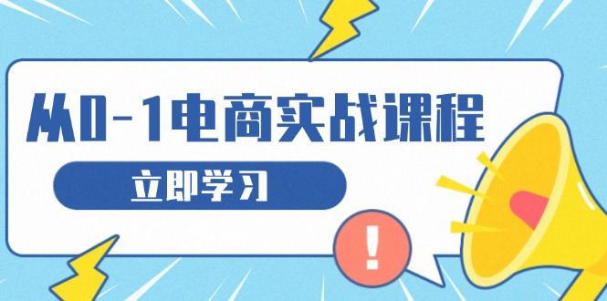 从零做电商实战课程，教你如何获取访客、选品布局，搭建基础运营团队K叔网赚资源-网赚项目-副业赚钱-互联网创业-资源整合K叔网赚资源