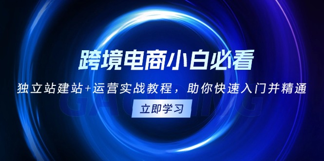 跨境电商小白必看！独立站建站+运营实战教程，助你快速入门并精通K叔网赚资源-网赚项目-副业赚钱-互联网创业-资源整合K叔网赚资源