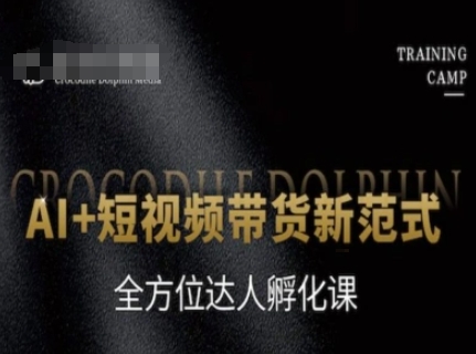 AI+短视频带货新范式，全方位达人孵化课K叔网赚资源-网赚项目-副业赚钱-互联网创业-资源整合K叔网赚资源