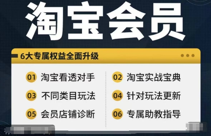淘宝会员【淘宝所有课程，全面分析对手】，初级到高手全系实战宝典K叔网赚资源-网赚项目-副业赚钱-互联网创业-资源整合K叔网赚资源