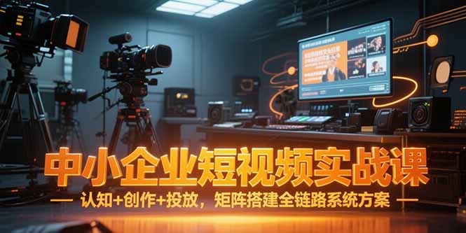 中小企业短视频实战课，认知+创作+投放，矩阵搭建全链路系统方案K叔网赚资源-网赚项目-副业赚钱-互联网创业-资源整合K叔网赚资源