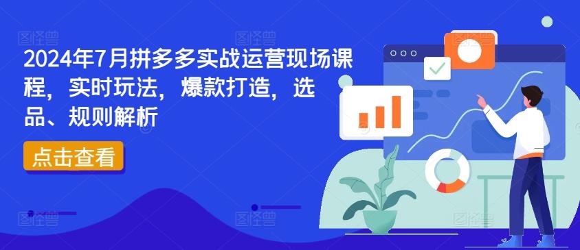 2024年7月拼多多实战运营现场课程，实时玩法，爆款打造，选品、规则解析K叔网赚资源-网赚项目-副业赚钱-互联网创业-资源整合K叔网赚资源