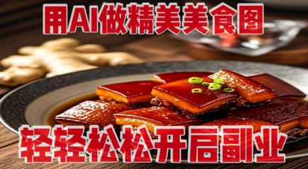 用AI做精美美食图，无需专业设备拍摄，轻轻松松开启副业K叔网赚资源-网赚项目-副业赚钱-互联网创业-资源整合K叔网赚资源