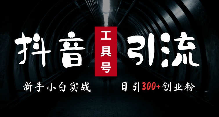 2024最新抖音工具号引流玩法，高效日引300+创业粉，当天变现5k，小白也可成为实战高手K叔网赚资源-网赚项目-副业赚钱-互联网创业-资源整合K叔网赚资源