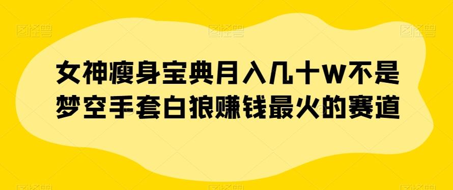 女神瘦身宝典月入几十W不是梦空手套白狼赚钱最火的赛道【揭秘】K叔网赚资源-网赚项目-副业赚钱-互联网创业-资源整合K叔网赚资源
