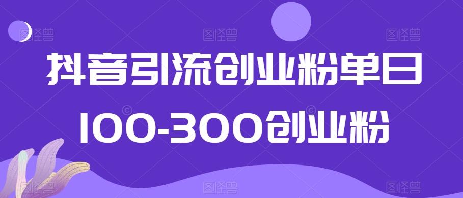 抖音引流创业粉单日100-300创业粉【揭秘】K叔网赚资源-网赚项目-副业赚钱-互联网创业-资源整合K叔网赚资源