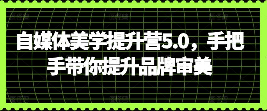 自媒体美学提升营5.0，手把手带你提升品牌审美K叔网赚资源-网赚项目-副业赚钱-互联网创业-资源整合K叔网赚资源