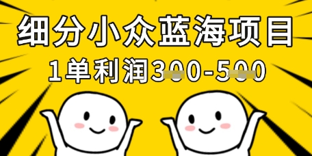 细分小众蓝海项目，一单利润3张，每月收入稳定过1w+K叔网赚资源-网赚项目-副业赚钱-互联网创业-资源整合K叔网赚资源
