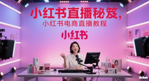 小红书直播秘笈，小红书电商直播教程K叔网赚资源-网赚项目-副业赚钱-互联网创业-资源整合K叔网赚资源