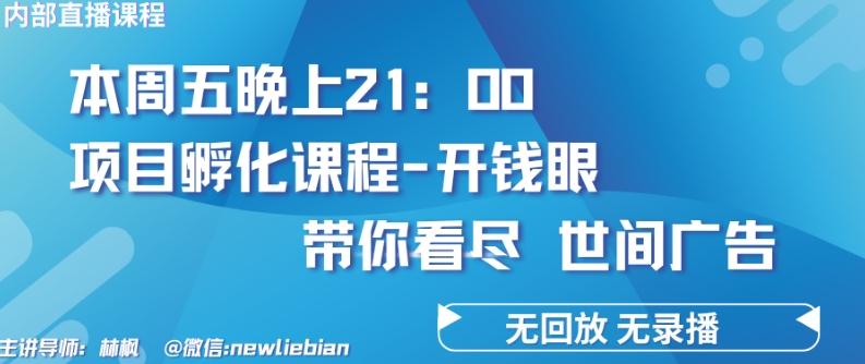 4.26日内部回放课程《项目孵化-开钱眼》赚钱的底层逻辑【揭秘】K叔网赚资源-网赚项目-副业赚钱-互联网创业-资源整合K叔网赚资源