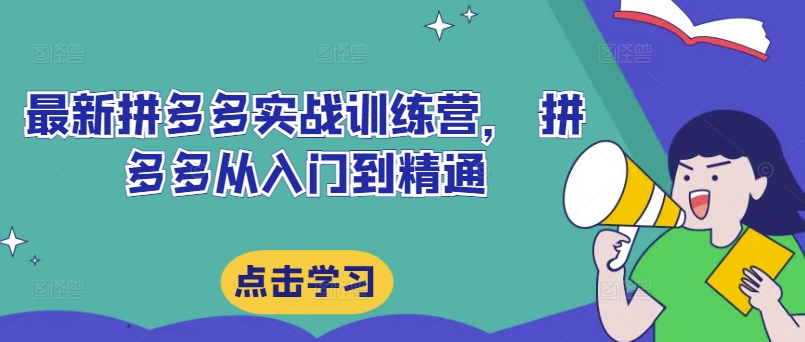 最新拼多多实战训练营， 拼多多从入门到精通K叔网赚资源-网赚项目-副业赚钱-互联网创业-资源整合K叔网赚资源