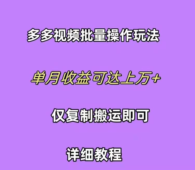 (10029期)拼多多视频带货快速过爆款选品教程 每天轻轻松松赚取三位数佣金 小白必…K叔网赚资源-网赚项目-副业赚钱-互联网创业-资源整合K叔网赚资源